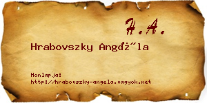 Hrabovszky Angéla névjegykártya